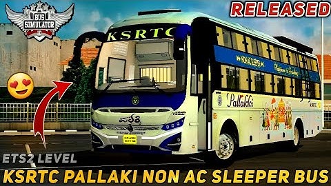 KSRTC PALLAKI NON AC SLEEPER BUS MOD For Bus Simulator Indonesia | BUSSID V3.7.1 | #bussidmods