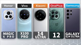 Honor Magic 6 Pro vs Vivo X100 Pro vs Xiaomi 14 Ultra vs Oneplus 12 vs Samsung Galaxy S24 Ultra