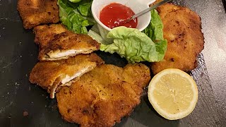 اسكالوب الدجاج باني بالشرمولة مختلفة و يجي طري و يقرمش و لذيذ بزاف recette escalope de poulet