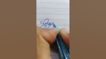 Gopiya in cursive handwriting l comment your name l#calligraphy #subscribe #SupriyaWriter