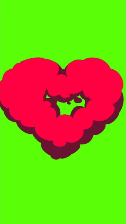 Green Screen Pop Heart #Greenscreen #heart #pop