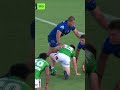 Peter Hola nearly took out the ref on his way to score! #WeAreRaiders #NRL