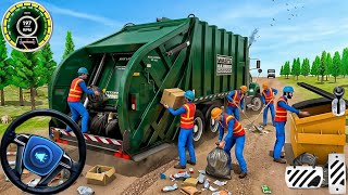 Garbage Trash Truck Realistic Driving Game - City Road Garbage Dumper Truck Games - Android GamePlay