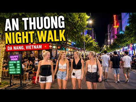 Vietnam Night Walk | Exploring Da Nang's Western Quarter 4K