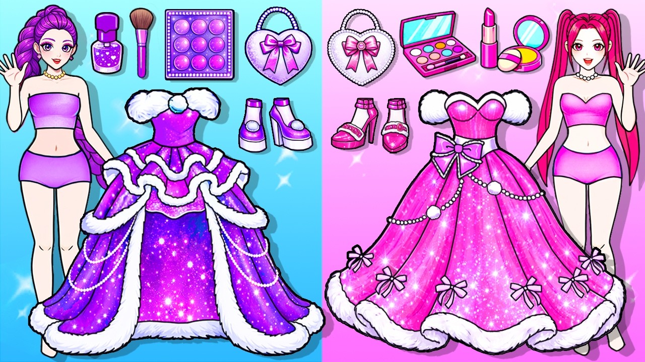 Розовый против фиолетового 💗💜 Набор для макияжа и переодевания Huntrix RUMI MIRA, сделанный своим...