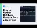 How to Update Database Records from a Web Page