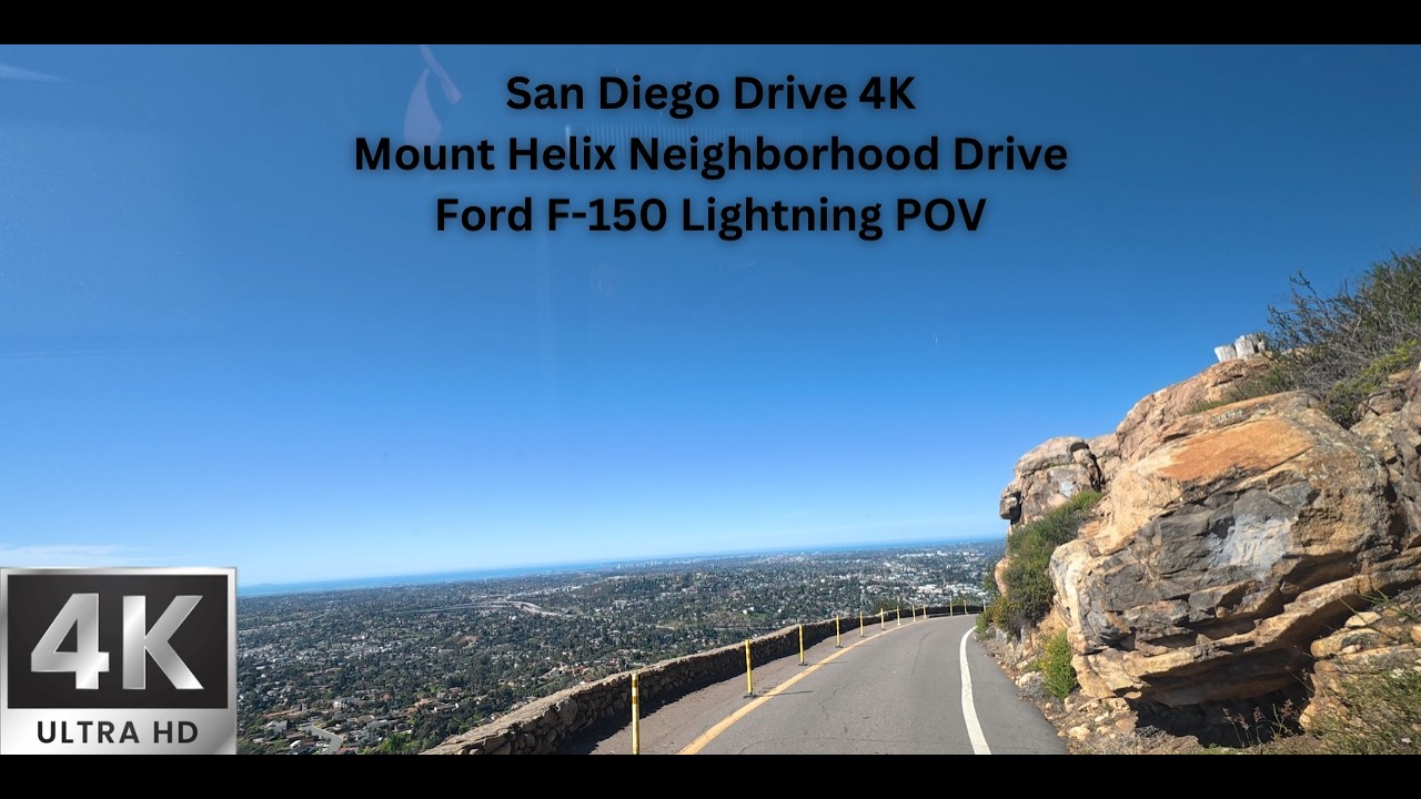San Diego Drive 4K | Scenic Drive: Climbing Mount Helix with Coronado Ocean Views