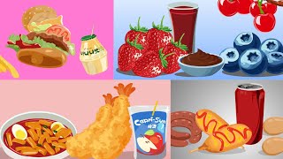 MUKBANG FOOD animation compilation eating sounds
