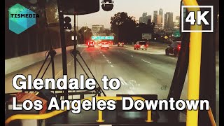【4K】🇺🇸🌴Taking a bus from Glendale to Los Angeles downtown🎧 California, United States, September 2021