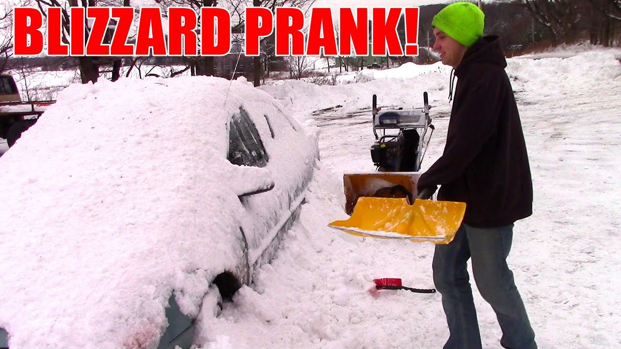 SNOWY CAR PRANK! YouTube