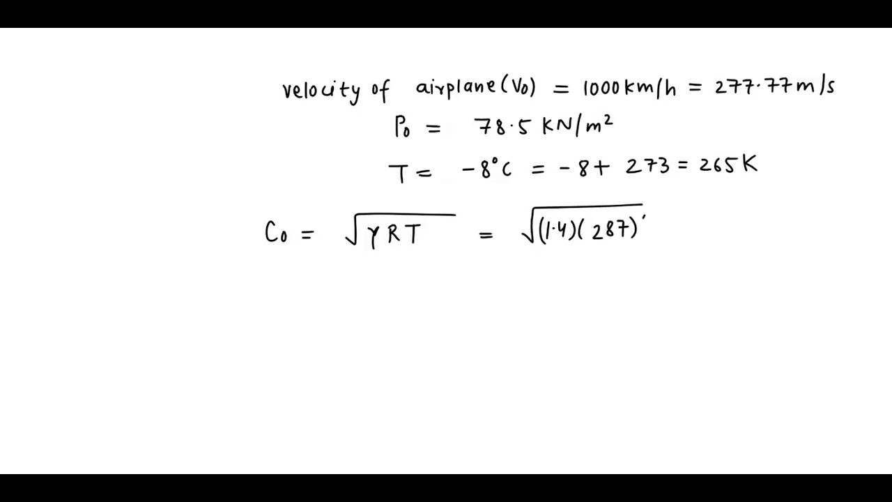 Question No.3. (2.5 Marks) An airplane is flying at 1000 km/h through still air, having a pressure …