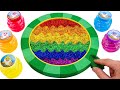 Satisfying Video l Mixing All My Slime Smoothie In Rainbow Watermelon Kinetic Sand Cutting ASMR #31