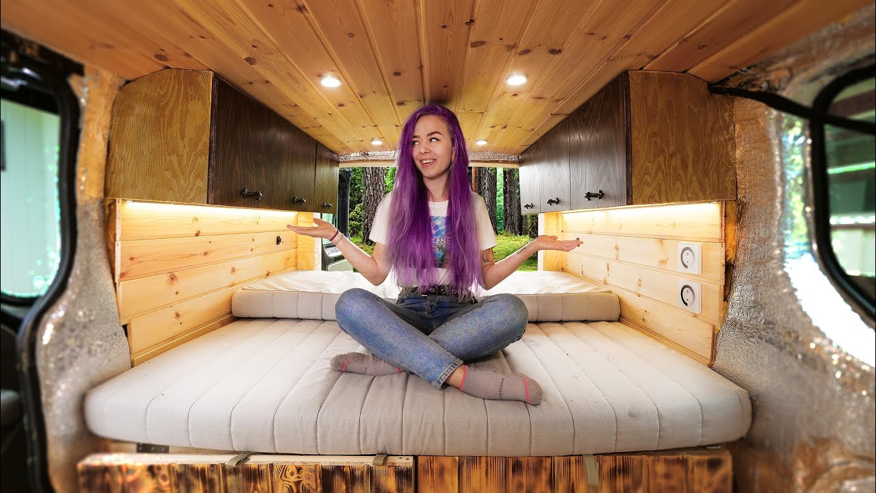 LED-Lights, Cabinets and Walls! - Camper Van Build #3 - YouTube