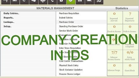 COMPANY CREATION IN IDS | IDS NEXT 6.5 OR 7.0 HOW TO CREATE COMPANY