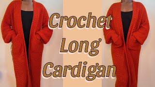 Beginner-friendly crochet:oversized cardigan tutorial \one row