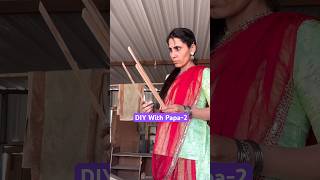 DIY With My Papa / What can I make from a piece of wood? / Ghamu Saran #shorts #youtubeshorts