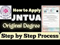 Step-by-Step Guide to Applying for JNTUA Original Degree (OD) Online