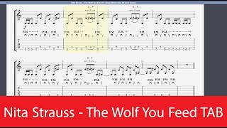 Nita Strauss - The Wolf You Feed Ft. Alissa White-Gluz Of Arch Enemy Rhythm Guitar TAB(Drop D)