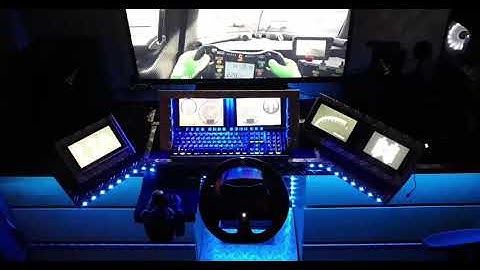my sim rig upgraded all blues led lights