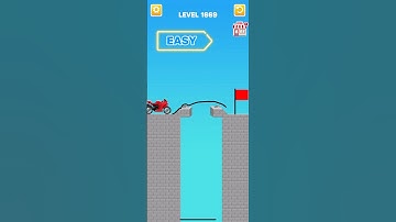 Draw bridge puzzle game level 1669 #gaming #drawing #Shorts