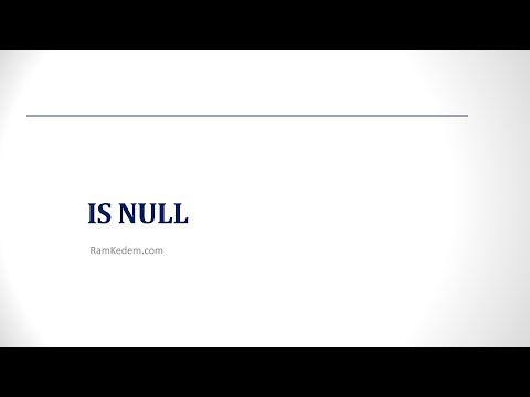 Video: Ar null vs IsNull?