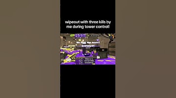 wipeout with three kills by me during tower control! #splatoon #splatoon3 #shorts