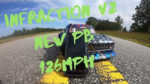 Arrma Infraction V2 speed run, 126mph