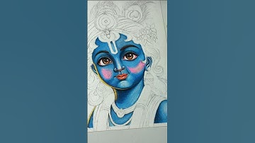 Shree Krishna Drawing 🌟 #krishna #drawing #shorts #art #viralvideo #janmashtami