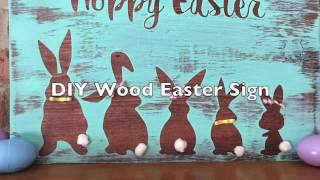 DIY Tutorial to use Silhouette Cameo to make a wood Easter sign.