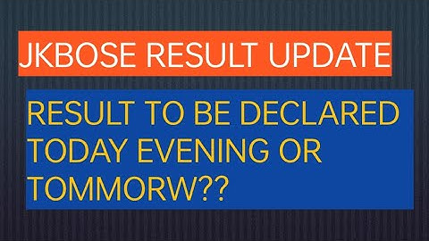 #jkbose #result jkbose result update Result will be declared anytime from today evening upto tommorw