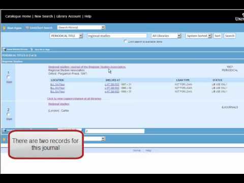 How to Find Journals in the Brynmor Jones Library, University of Hull