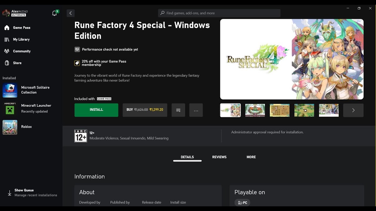 Windows Rune Player Fix Rune Factory 4 Special Not Installing On Xbox App/Microsoft Store ...