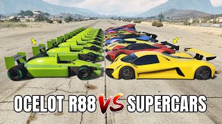 GTA 5 ONLINE - 10 FASTEST SUPERCARS VS OCELOT R88 (WHICH IS FASTEST?)