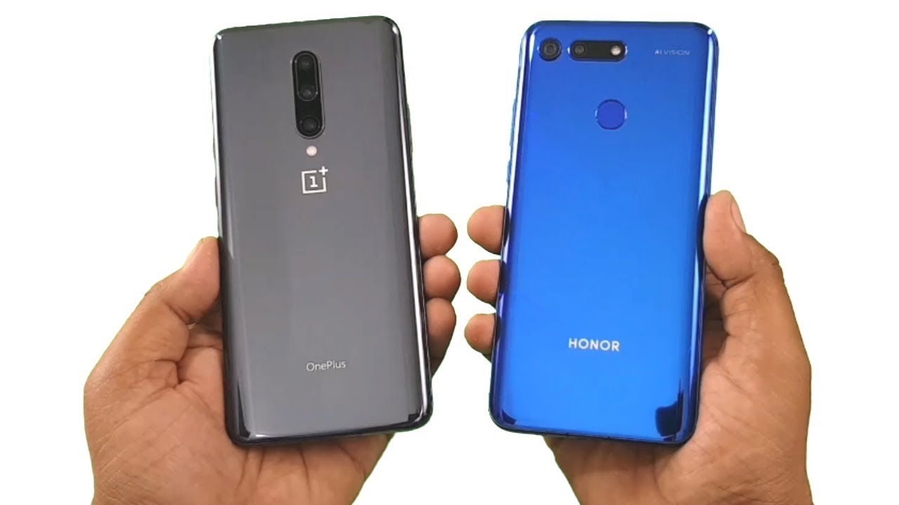 One Plus 7 Pro Vs Honor View 20 Speedtest Camera Comparison Youtube