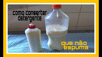 Qual o produto que faz espuma no detergente?