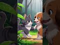 The cat and dogs friends forever (ghibli style video/Animation)