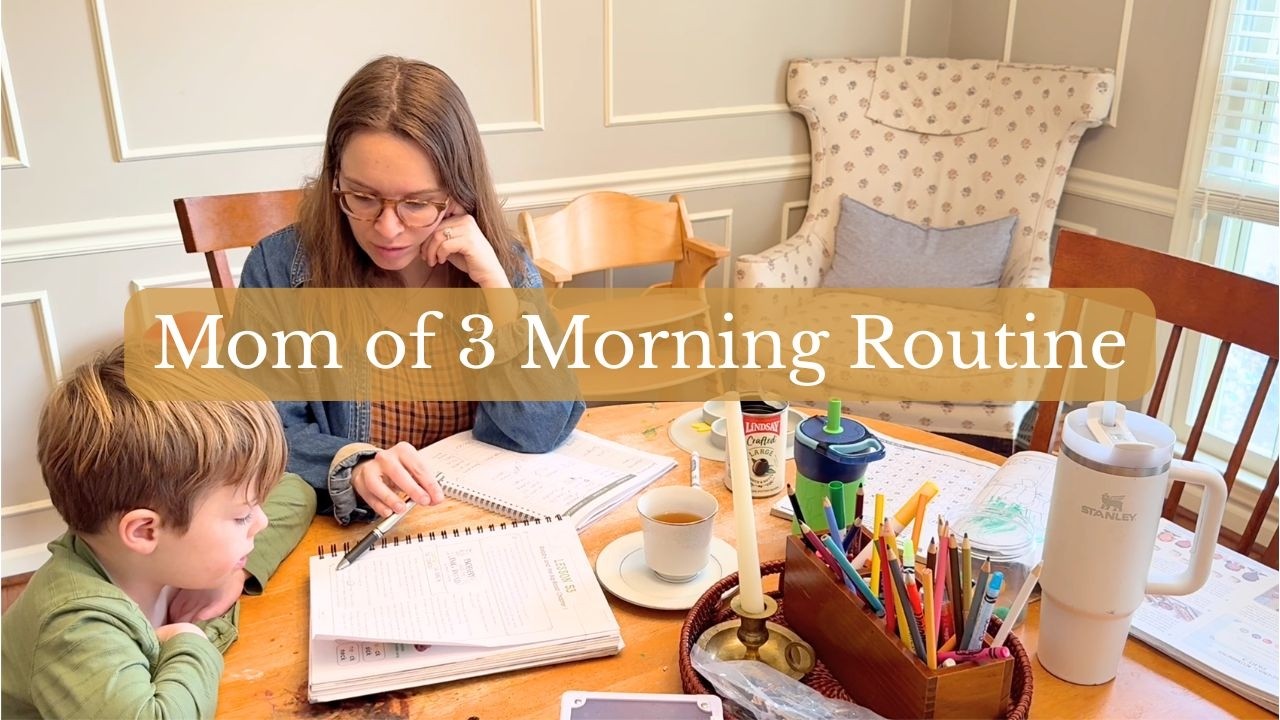 Homeschool Mom Productive Morning Routine | 3 Kids and 1 on the way