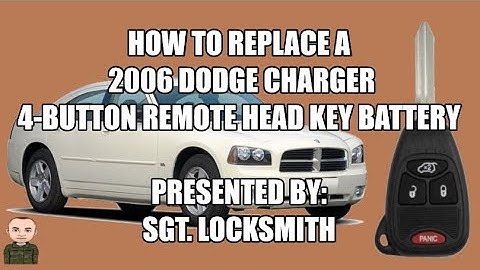 How to replace a 2006 Dodge Charger 4 Button Remote Head Key Battery