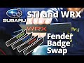How to lnstall Subaru Impreza WRX STi Fender Emblems Badges