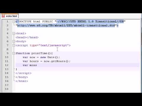 37 setInterval, Date, getHours, getMinutes, getSeconds - YouTube