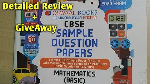 Oswal sample paper for Basic Mathematics || CBSE CLASS 10 Basic Mathematics 2020
