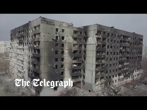 Drone footage shows devastation in Mariupol