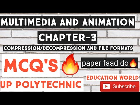 Multimedia and animation | ch-3 compression/decompression and file formats | MCQ&rsquo;s