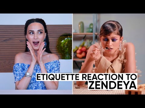 Dining Etiquette Reaction To Zendaya Eating Italian Food  For Vogue India | Jamila Musayeva