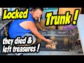 LOCKED TRUNK! Deceased owners left it full of treasures. We bought it at the storage locker auction.