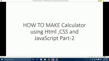 how to make Calculator using Html, CSS and JavaScript part--2