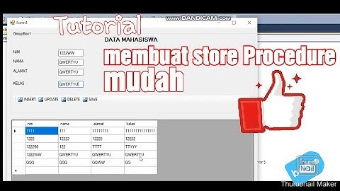 Mudah Tutorial membuat Store Procedure di Vb.net