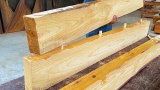 Connect The Large Wooden Bars to Build an Extremely Sturdy Solid Table// Amazing Woodworking Project