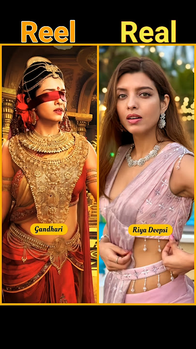 Mahabharat: Serial Cast with names Reel vs Real #cast #mahabharat #shorts