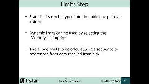 SoundCheck Tutorial #10-1 Limits - Basic